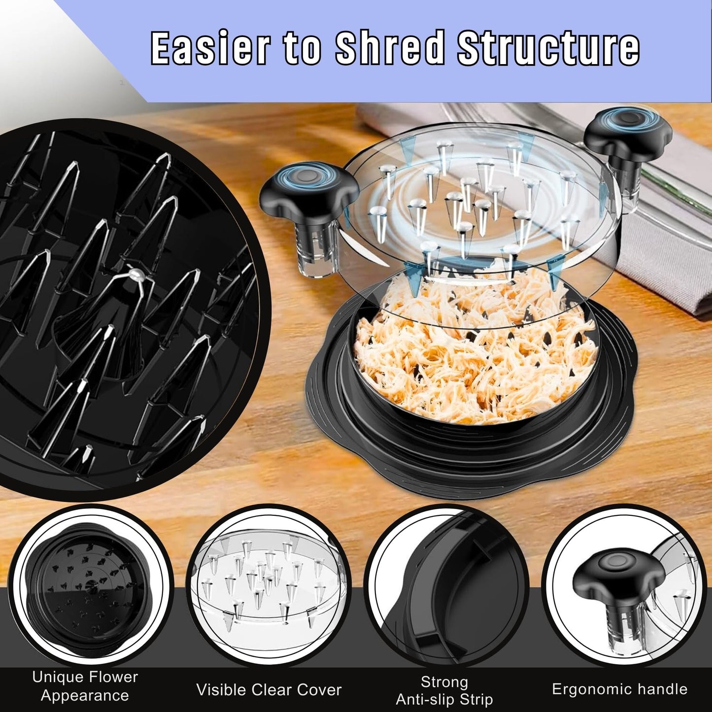 ✨Last Day 49% OFF🐔Chicken Shredder Large Chicken Breast Shredder Tool