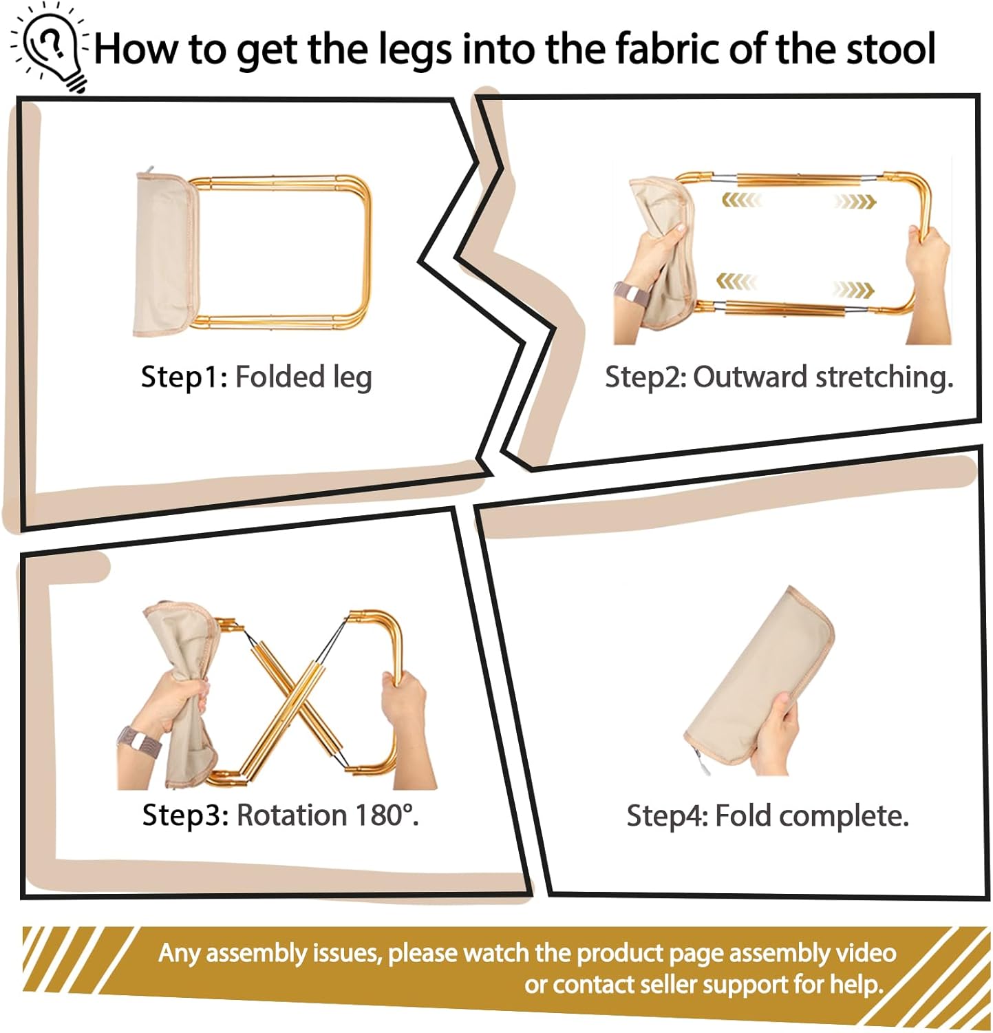 Shoulder Stool – Lightweight, waterproof, foldable travel stool with built-in carrying bag