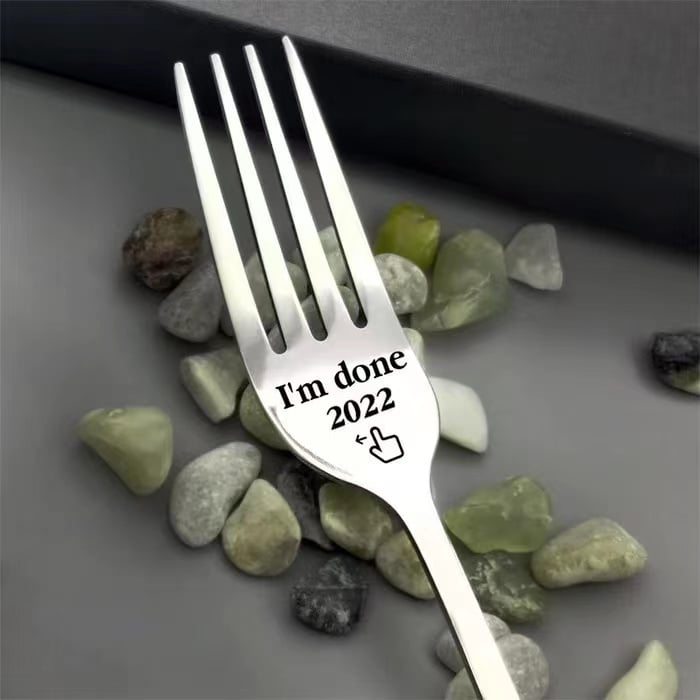 💝Engraved Fork :Support engraving customization(With Gift Box)💝