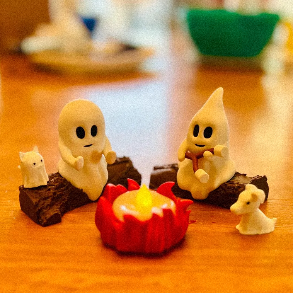 Ghost Campfire Gathering- Spooky Cute Halloween Glow! 👻🔥