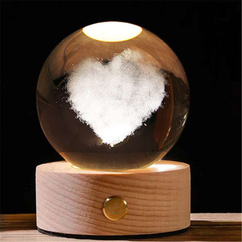 💝Custom Crystal Ball with Lamp,Customizable Gifts,3D Crystal Photo Personalized🎁