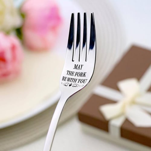 💝Engraved Fork :Support engraving customization(With Gift Box)💝
