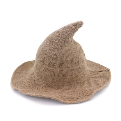 🔥👻Multicolor foldable knitted wizard hat, Halloween personalized wizard hat