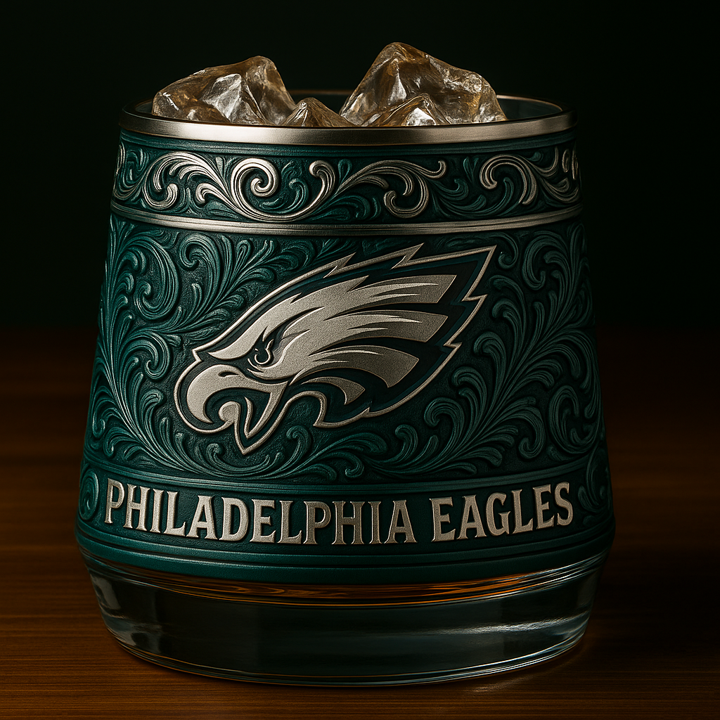 🦅 Philadelphia Eagles Limited Edition Whiskey Glass & Collector’s Box 🥃