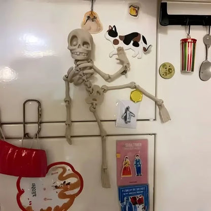 🎃Halloween Hot Sale ✨3D Printed Vintage Skeleton Magnetic Figurine 🎃