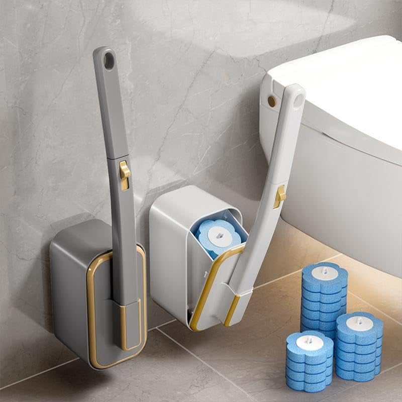 ✨Wall-Mounted Innovative Toilet Brush Set -Biodegradable Brush Head🚽