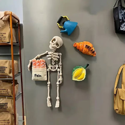 🎃Halloween Hot Sale ✨3D Printed Vintage Skeleton Magnetic Figurine 🎃