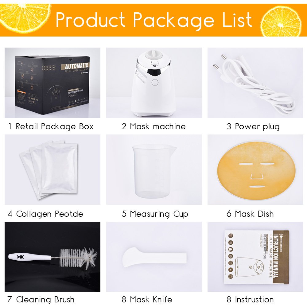 Face Mask Maker Facial Mask Machine with 32 Counts Collagen Pills Make Your Own Face Masks Kit Home Automatic DIY Face Mask Maker, Facial Cream Maker Gifts for Women Girls