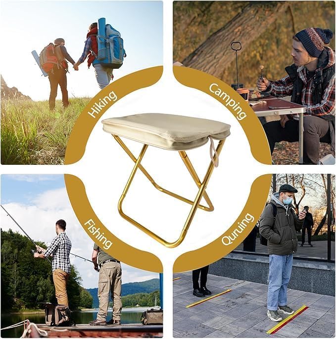 Shoulder Stool – Lightweight, waterproof, foldable travel stool with built-in carrying bag