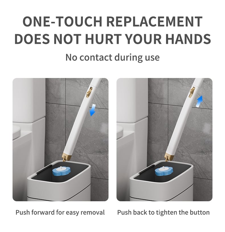 ✨Wall-Mounted Innovative Toilet Brush Set -Biodegradable Brush Head🚽
