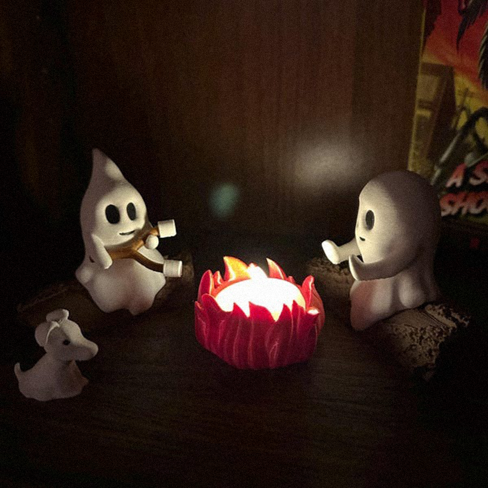 Ghost Campfire Gathering- Spooky Cute Halloween Glow! 👻🔥