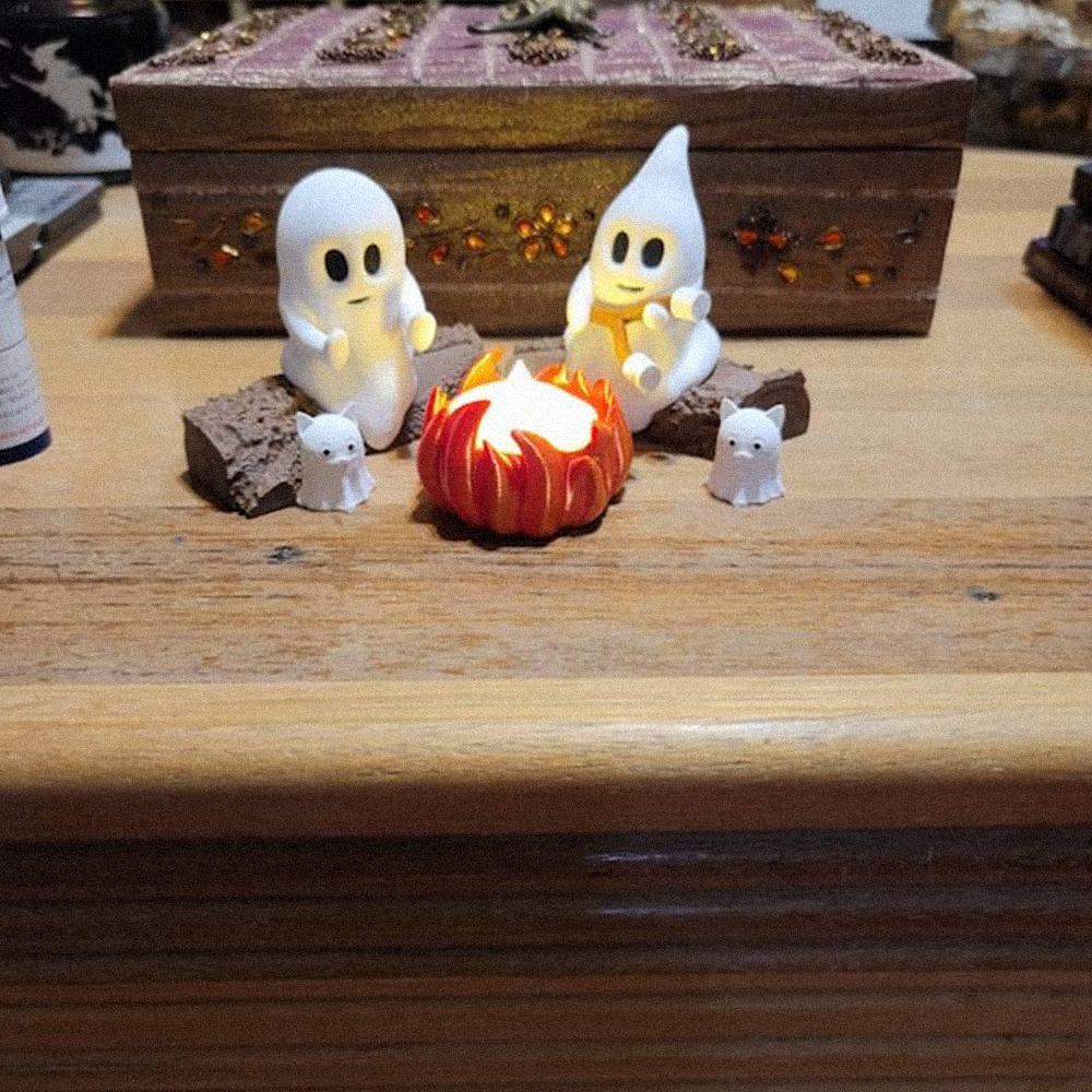 Ghost Campfire Gathering- Spooky Cute Halloween Glow! 👻🔥