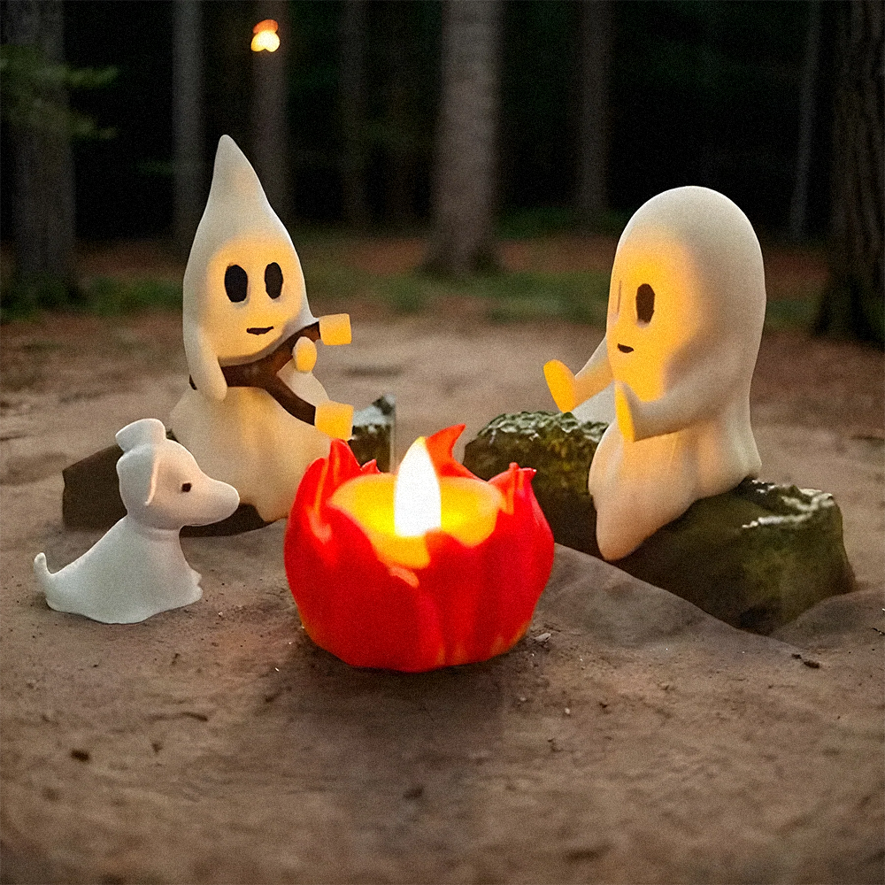 Ghost Campfire Gathering- Spooky Cute Halloween Glow! 👻🔥