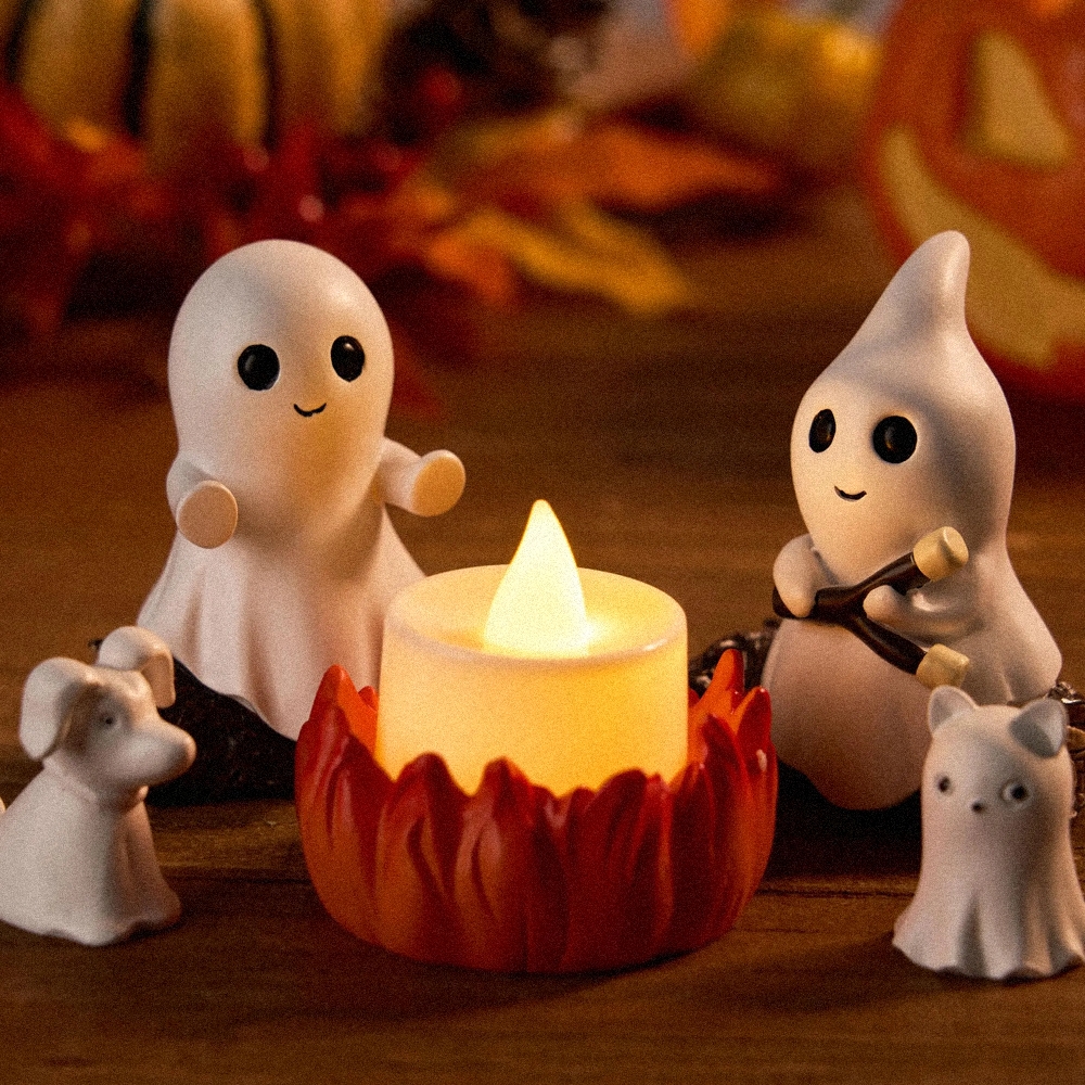 Ghost Campfire Gathering- Spooky Cute Halloween Glow! 👻🔥