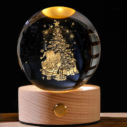 💝Custom Crystal Ball with Lamp,Customizable Gifts,3D Crystal Photo Personalized🎁