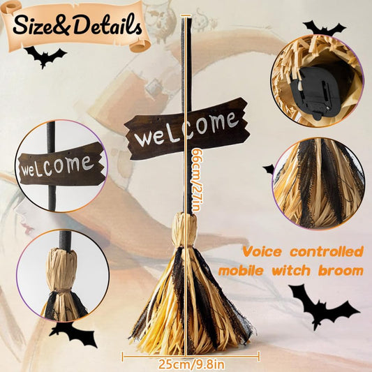 🔥🔥Floating Witch Sound Dancing Broom-Halloween