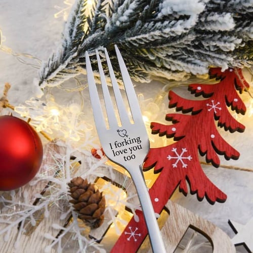 💝Engraved Fork ：Support engraving customization(With Gift Box)💝