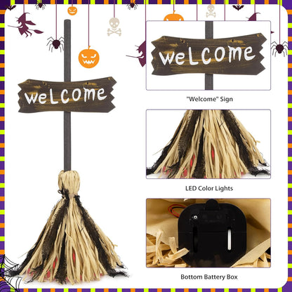 🔥🔥Floating Witch Sound Dancing Broom-Halloween