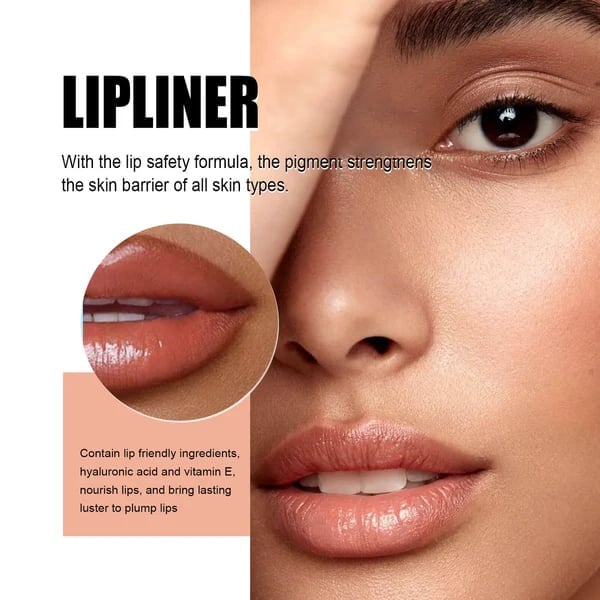Peel-Off Lip Liner Stain - All Day & Night Lipliner with Hyaluronic Acid & Vitamin E - Long Lasting Formula