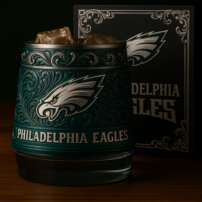 🦅 Philadelphia Eagles Limited Edition Whiskey Glass & Collector’s Box 🥃