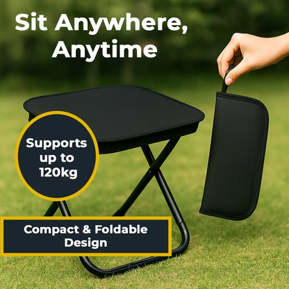 Shoulder Stool – Lightweight, waterproof, foldable travel stool with built-in carrying bag
