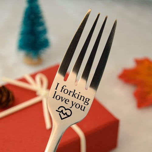 💝Engraved Fork ：Support engraving customization(With Gift Box)💝