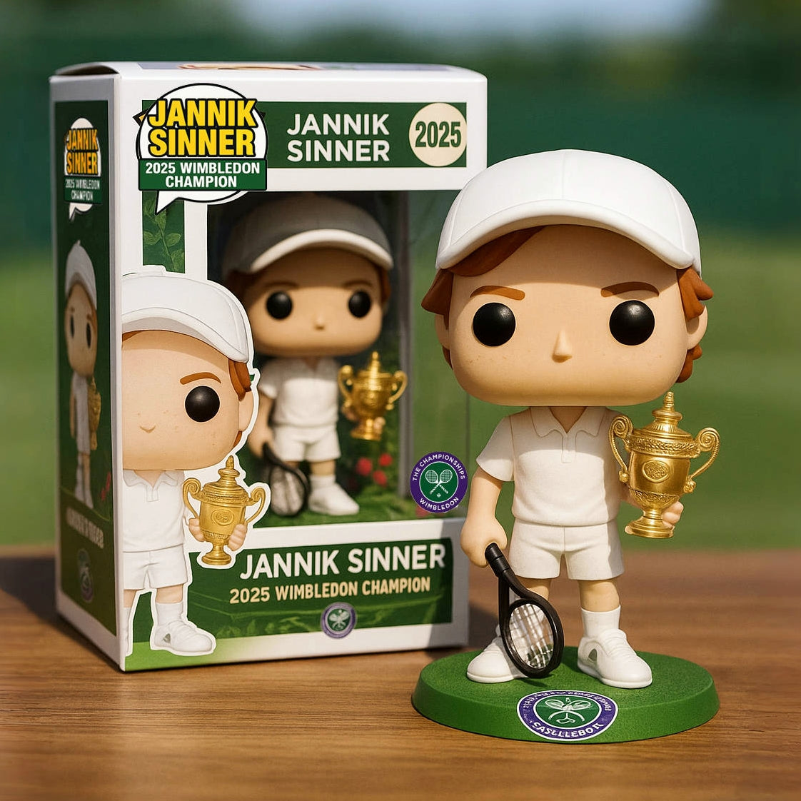 🌟 Jannik Sinner 2025 Wimbledon Champion Collectible Figurine 🌟